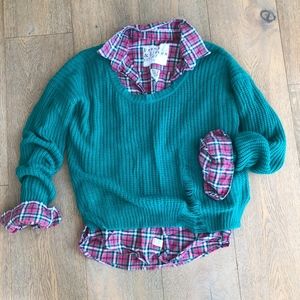 Great Pink and Green Italian Flannel